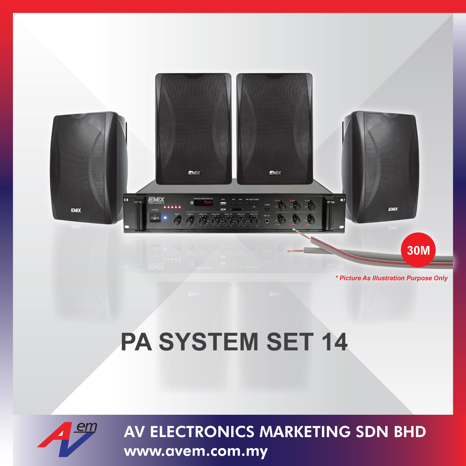 PA SYSTEM SET 14 ( PA System for Cafe , PA System for Gym Room, PA